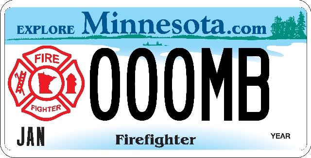 Firefighter License Plate